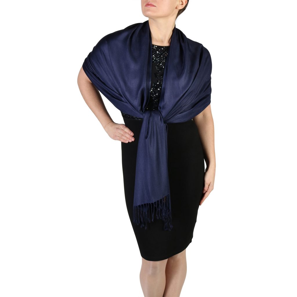 Fairtrade Navy Pashmina Scarf Shawl Wrap York Shawls