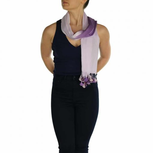 lavender pashmina scarf pom pom (1)